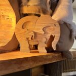 Puzzle en forme d'éléphant en bois massif, jouet ou déco ?